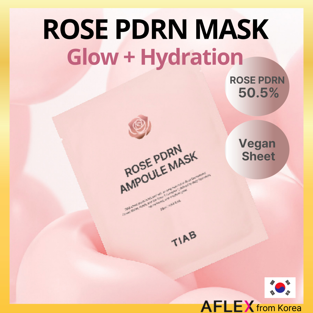 [TIAB] Mặt nạ Ampoule hồng PDRN | Mặt nạ tấm Glow Hàn Quốc để làm sáng & dưỡng ẩm
