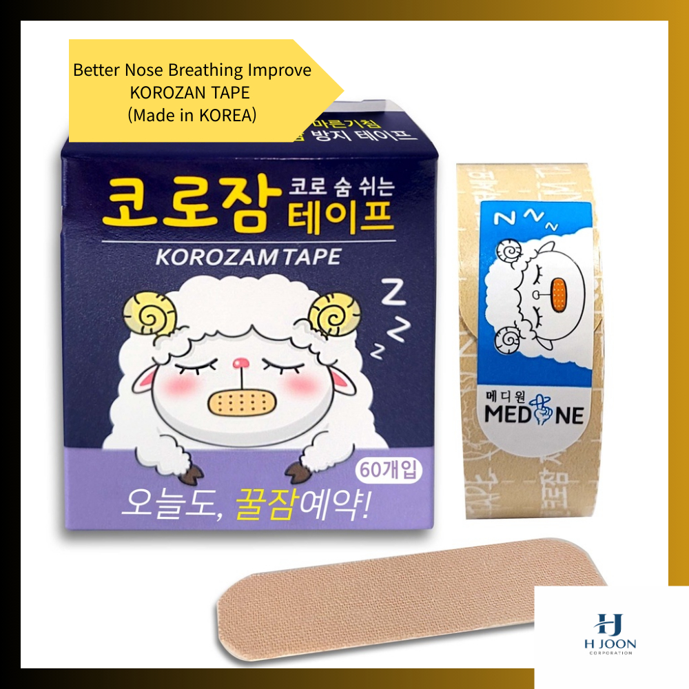 HÀN QUỐC🇰🇷Corozam Sleep Strip Advanced Gentle Mouth Tape để cải thiện nhịp thở mũi tốt hơn / 30p, 60
