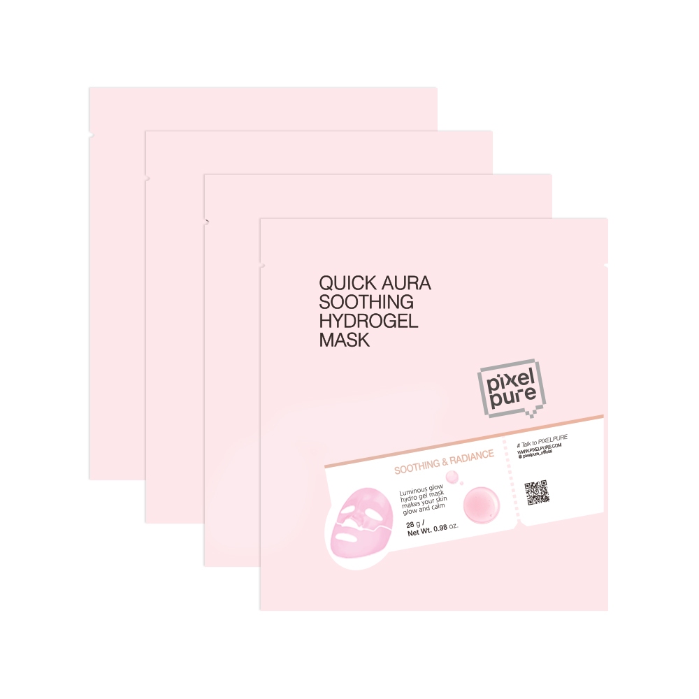 Mặt nạ Hydrogel làm dịu da Pixelpure Quik Aura (4 tờ)