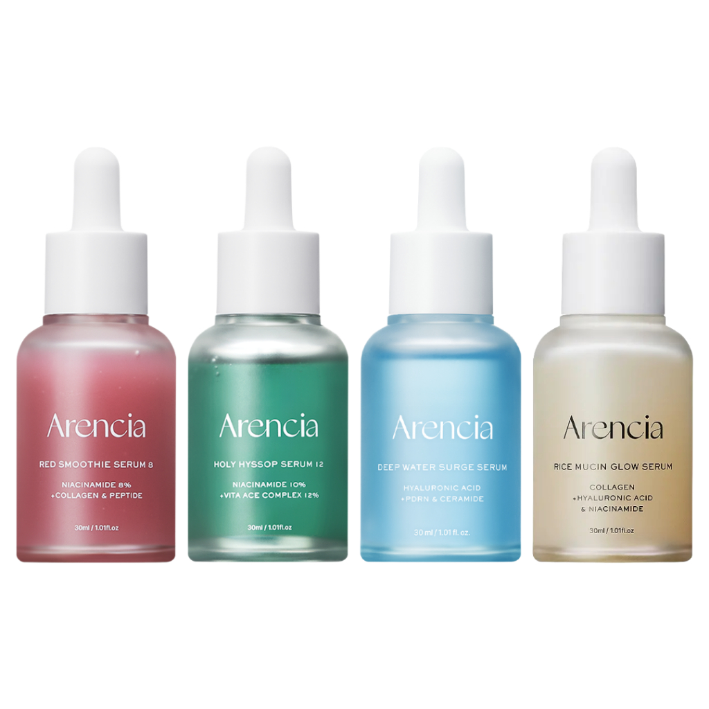 [Arencia] Serum Smoothie Đỏ, Holy Hyssop Serum, Serum Surge Water, Rice Mucin Glow Serum - 30ml
