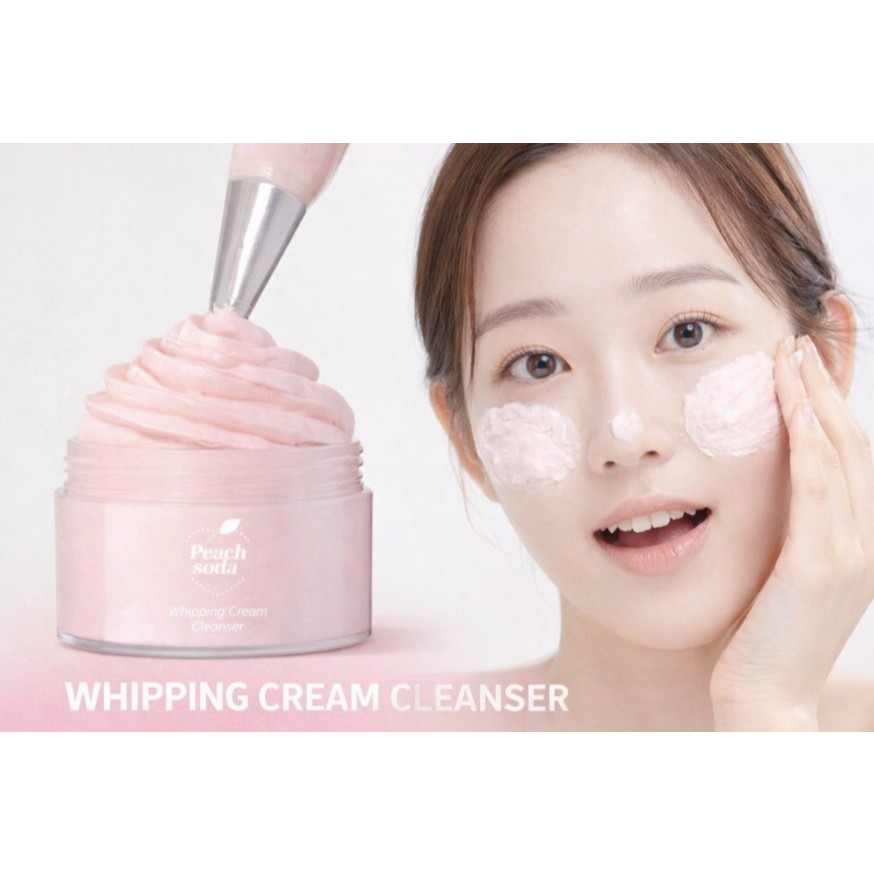 Sữa rửa mặt ARIEL Peach Soda Whipping Cream Pack 100ml x1 | Sữa rửa mặt sâu dưỡng ẩm thuần chay cho 