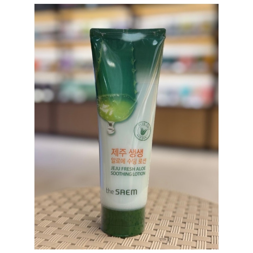 [THE SAEM] Jeju Fresh Aloe Soothing Lotion 250ml  Sữa dưỡng thể làm dịu da Aloe