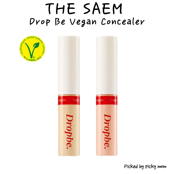 #K-DAISO COSMETIC # THE SAEM Drop Be Vegan Concealer 4.5g | Kem che khuyết điểm chỉnh màu Xanh / Đào