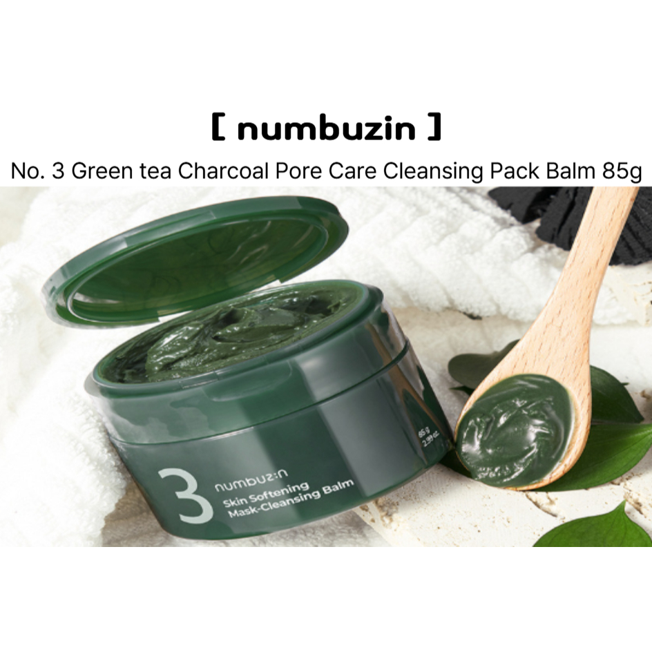 [numbuzin] Không. 3 Sữa rửa mặt chăm sóc lỗ chân lông than trà xanh Balm 85g
