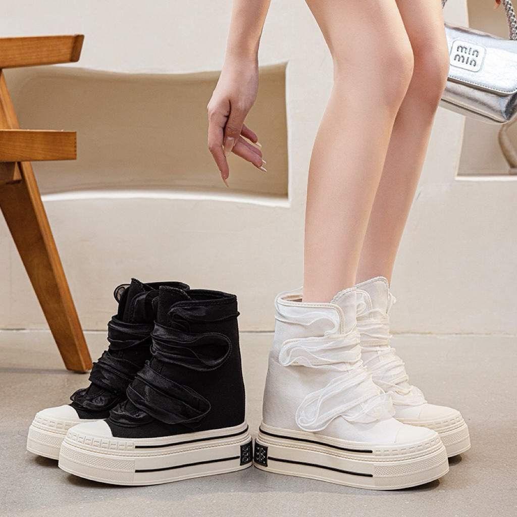 [ Hàng order ] Giày thể thao nữ cao cổ đế độn 12cm
