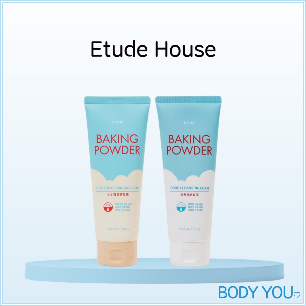 [Etude House] Bọt làm sạch bột nướng 160ml (B.B Deep / Pore) | Tẩy tế bào chết lỗ chân lông [100% Au