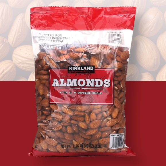 Hạt hạnh nhân nguyên hạt Kirkland Signature (1.36kg) - Mỹ