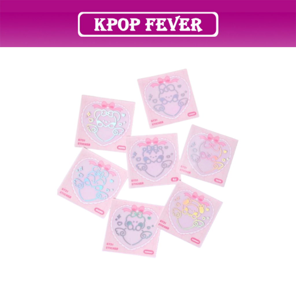 BTS x BT21 [minini RIBBONED U] MD / Hologram Medium Sticker