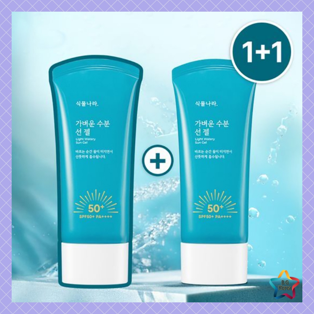 [1 + 1] Shingmulnara Oxygen Water Light Sun Gel SPF50 + PA + + + + No White Cast K-beauty 60ml x 2 c