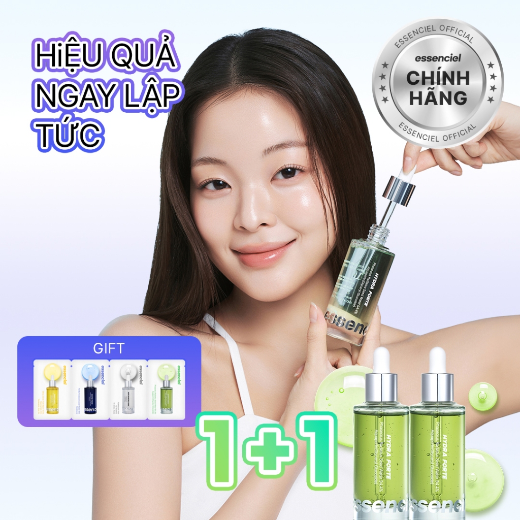 Essenciel Hydra Forte Serum (50ml x2) – Đậu Xanh Dưỡng Ẩm, Làm Dịu | Hàn Quốc