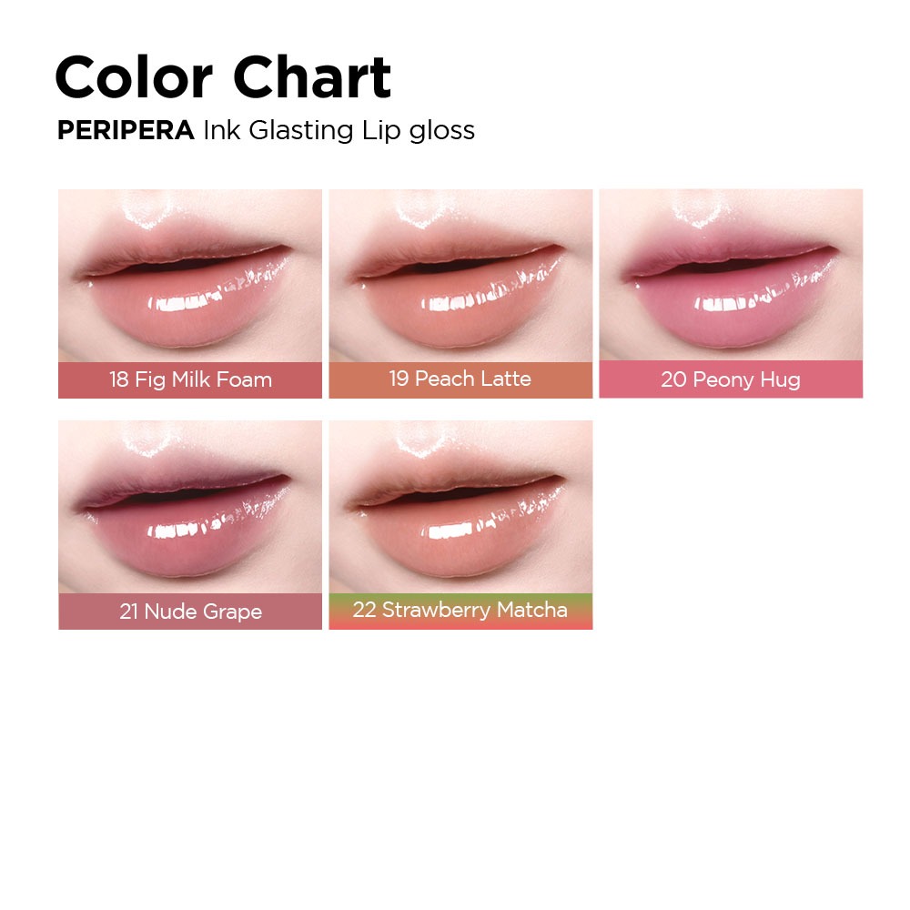 [PERIPERA - MÀU MỚI] | Ink Glasting Lip Gloss 4.5ml (Môi đầy đặn, Không dính, Đầu cỡ lớn, Thuần chay) | BigBuy360 - bigbuy360.vn