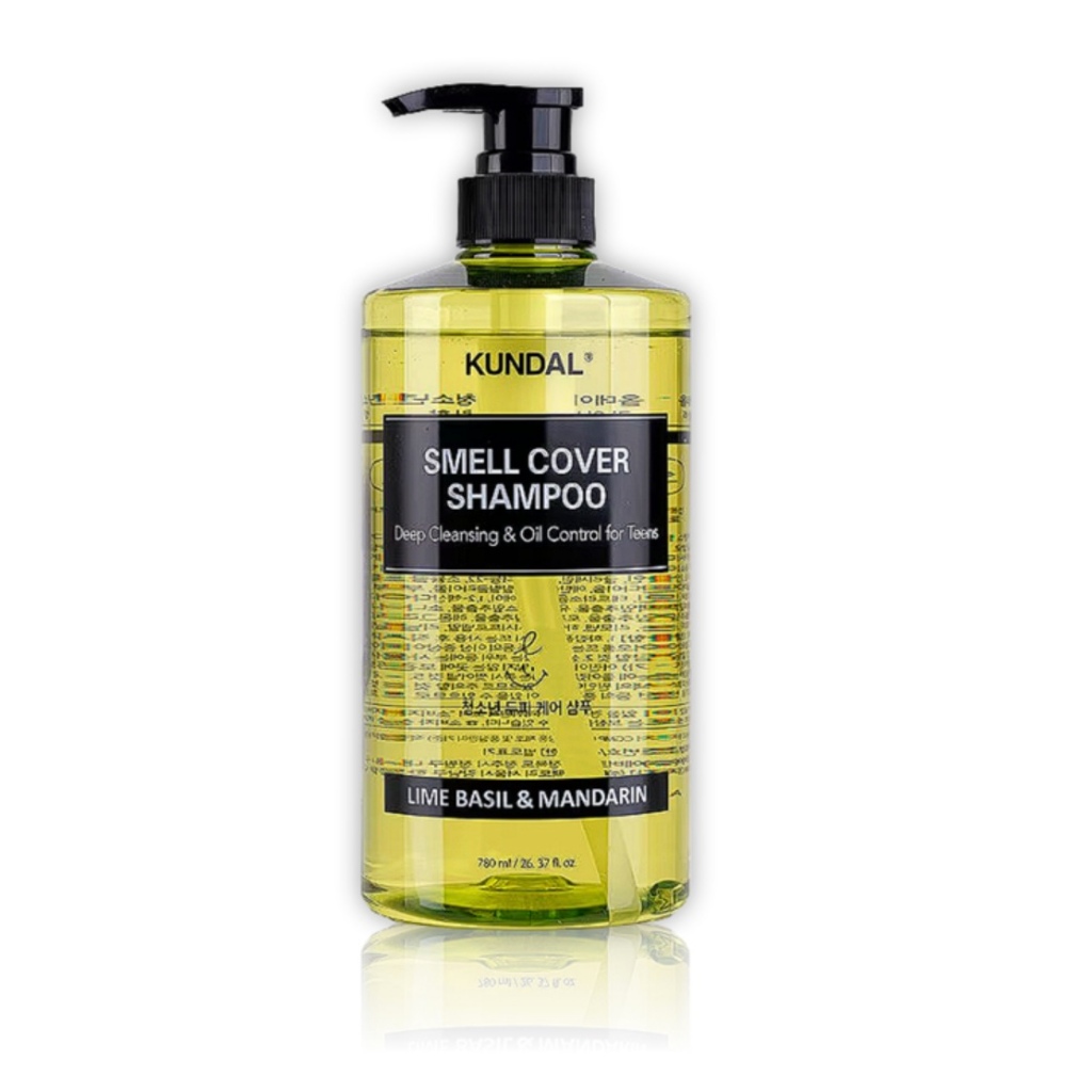 (Emart Korea) Dầu Gội KUNDAL Smell Cover Shampoo – Lime Basil & Mandarin (780ml)