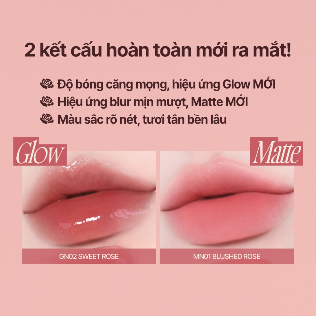 [fwee] Rose Obsession Stay-fit Lip Tint (18 Màu)