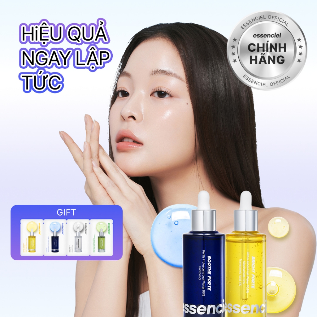 Essenciel Bright & Soothe Forte Serum 50ml x2 – Dưỡng Sáng, Làm Dịu | Hàn Quốc