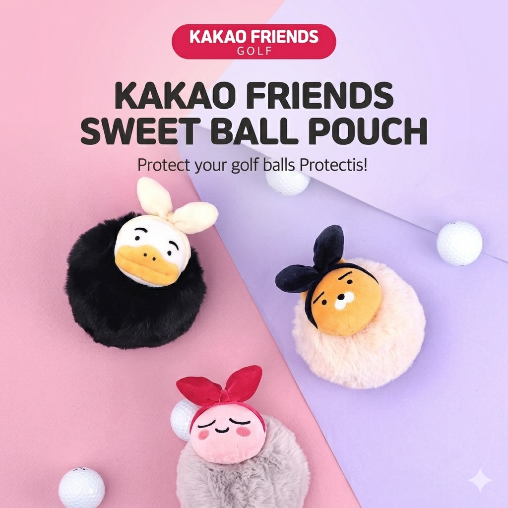 Túi đựng bóng golf chính hãng Kakao Friends, thiết kế một mảnh tiện lợi