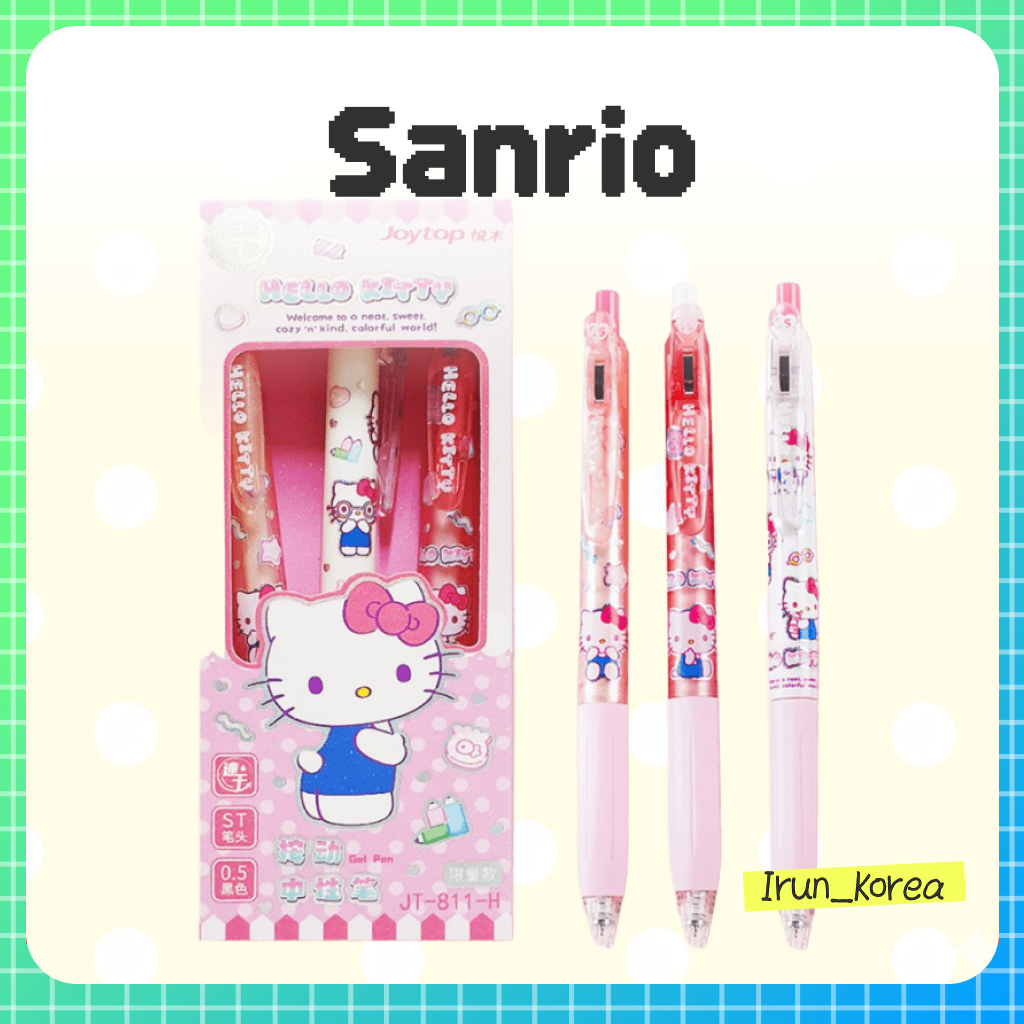 [SANRIO] Bộ bút Gel Hello Kitty 0.5 (3 kiểu dáng)