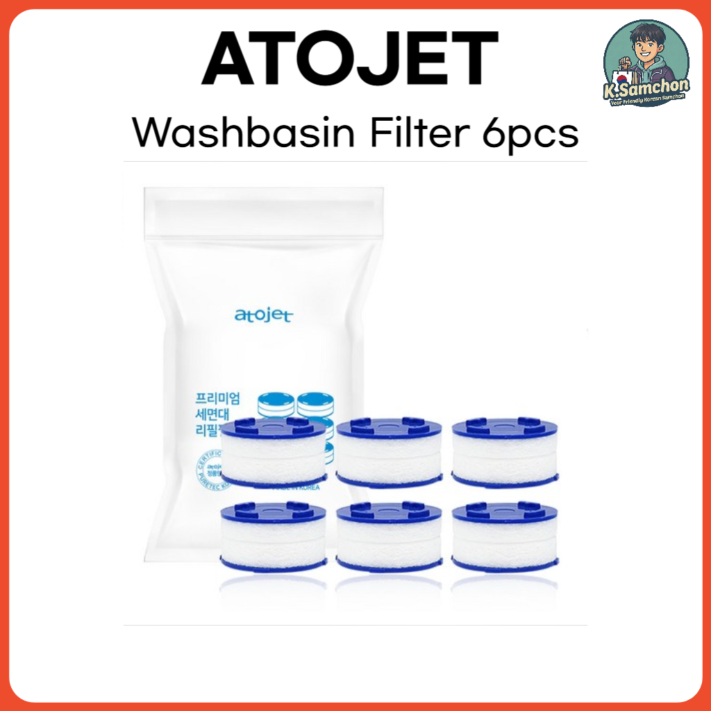 Bộ lọc nước chậu rửa cao cấp Atojet Đổ lại 6 chiếc Loại bỏ rỉ sét Hộp lọc kim loại nặng Sản xuất tại