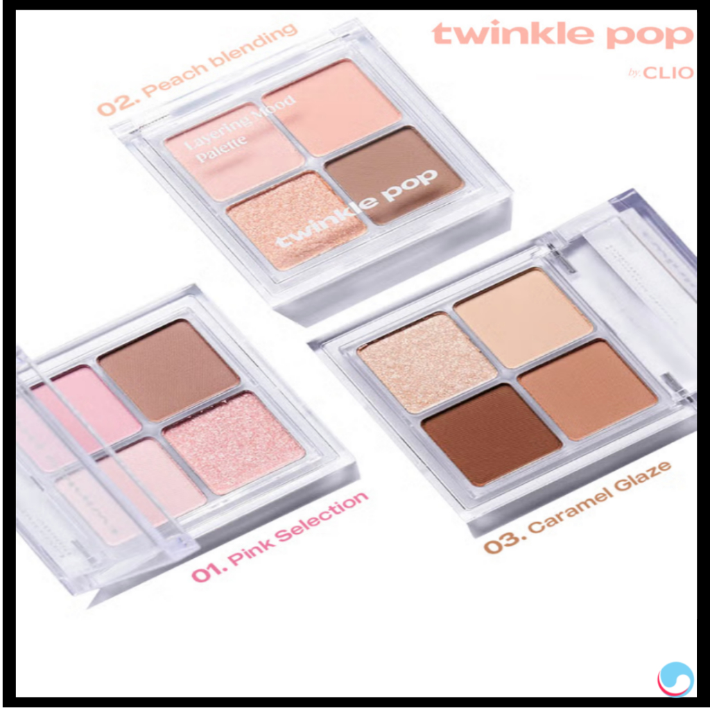 CLIO [Twinkle Pop của CIO] Bảng phấn mắt tâm trạng Layering Trang điểm mắt K-Beauty
