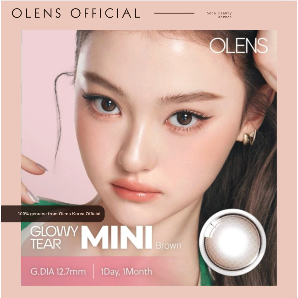 Ống kính tiếp xúc OLENS Glowy Tear Mini Brown 2P