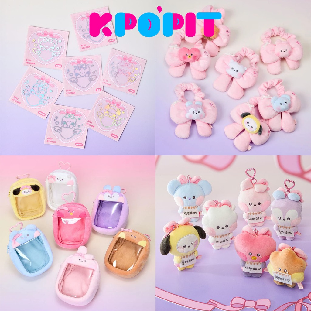 BT21(BTS) RIBBONED U EDITION - STICKER/POUCH/PLUSH KEYRING