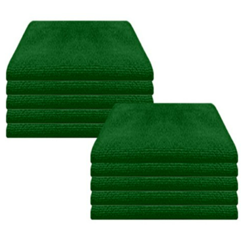[Bộ 10 chiếc] Khăn lau sợi nhỏ xanh 20x20cm Khăn lau bát đĩa nhà bếp Khăn lau siêu thấm 20x20cm-No.0
