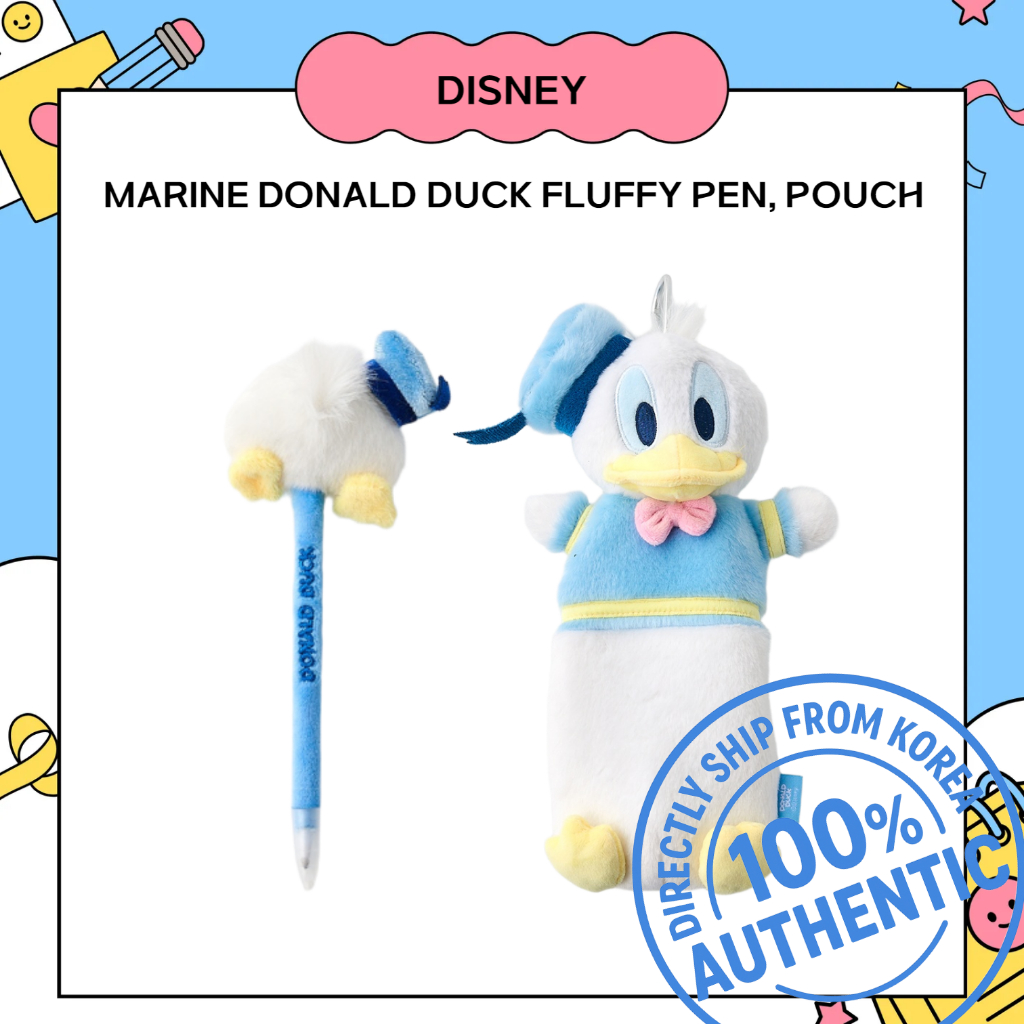 DISNEY Butter Shop Marine Donald Duck Fluffy Pen, Túi