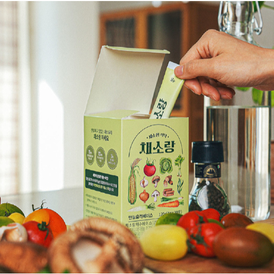 [MATSTER] Que bột Veggie Broth "Chaessorang" (4g x 30 Que) - 100% gốc thực vật / Thân thiện với thuầ