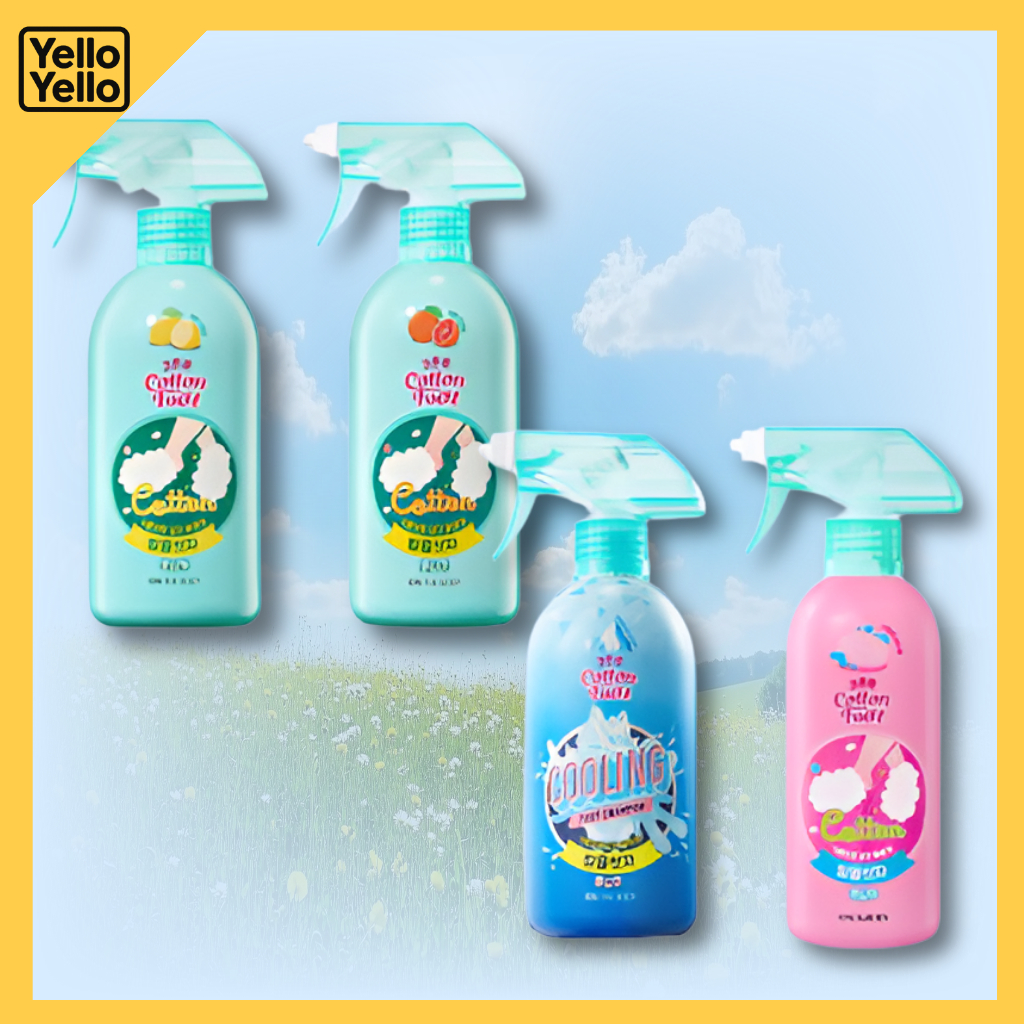 ON THE BODY Cotton Foot Dầu Gội 385ml Lemon Grapefruit Cooling Soap Scent Spray KOREA