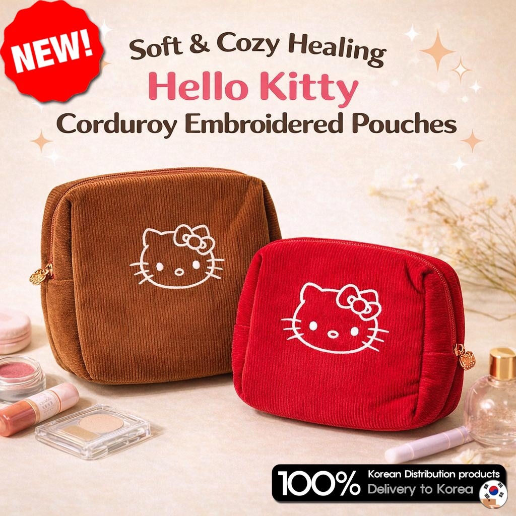 [SARIO] Túi thêu vải nhung Hello Kitty L / M