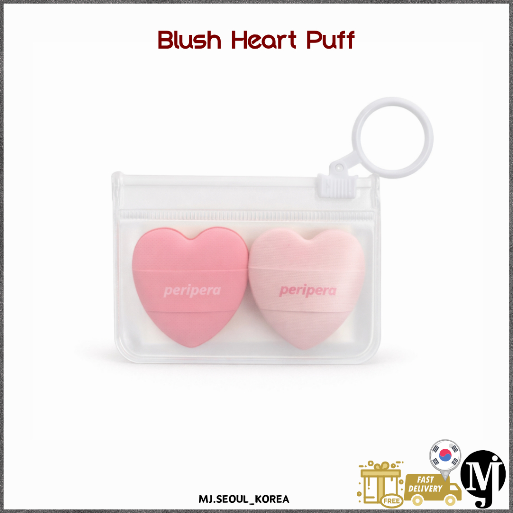 Peripera Blush Cheek Heart Mini Puff 2P