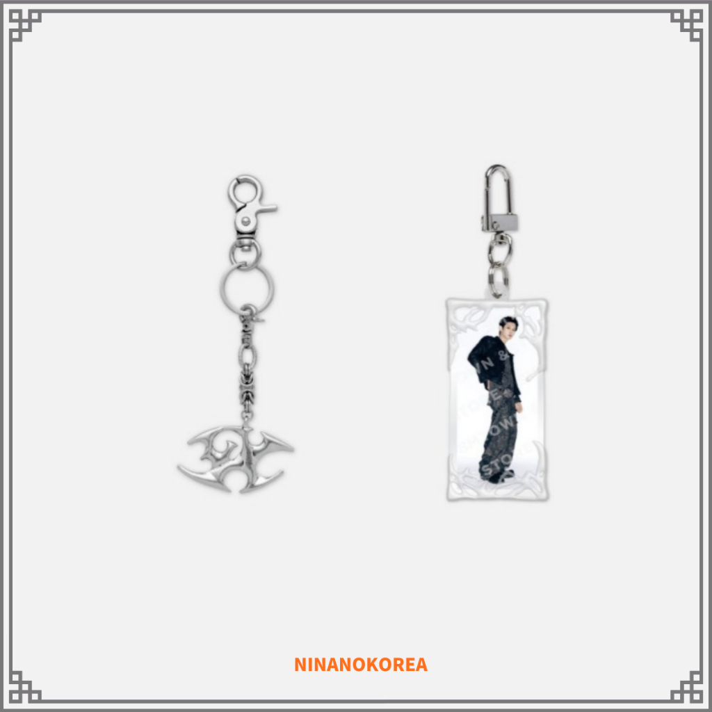 EXO POP-UP [REVERXE THE WORLD] METAL CHARM KEY RING / MINI FRAME KEY RING SET
