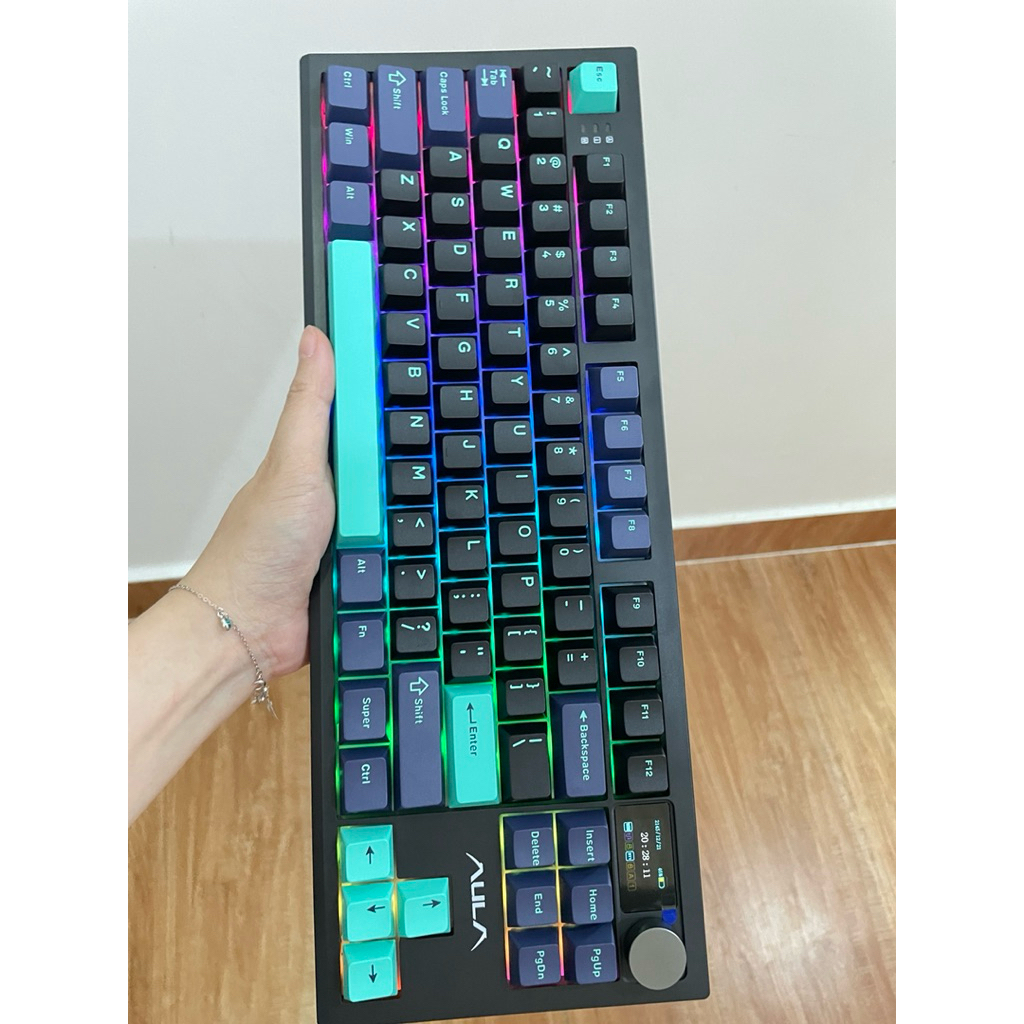 [Hoả Tốc] Bàn phím cơ AULA S87 Pro 3 Mode – 87 phím | Bluetooth + 2.4G + USB-C | Hot-Swap RGB PBT | 