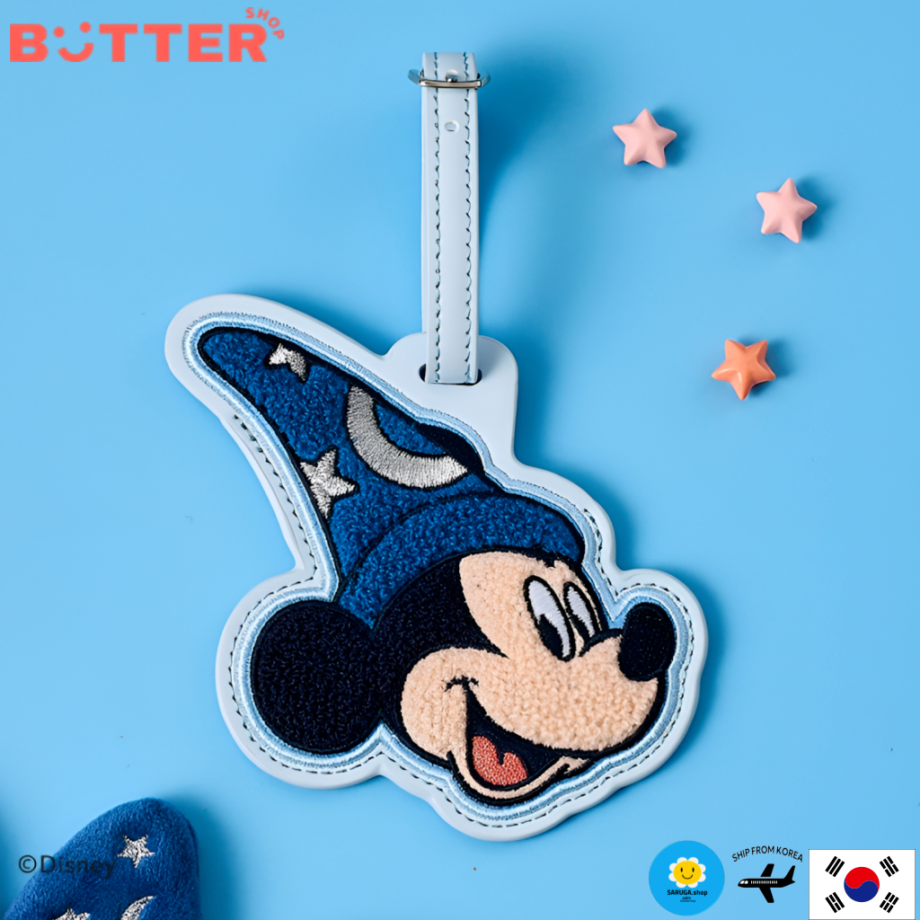 [Butter Shop] Magical Wizard Mickey Luggage Tag, Thẻ hành lý Disney Mickey Thẻ tên du lịch chuột Mic