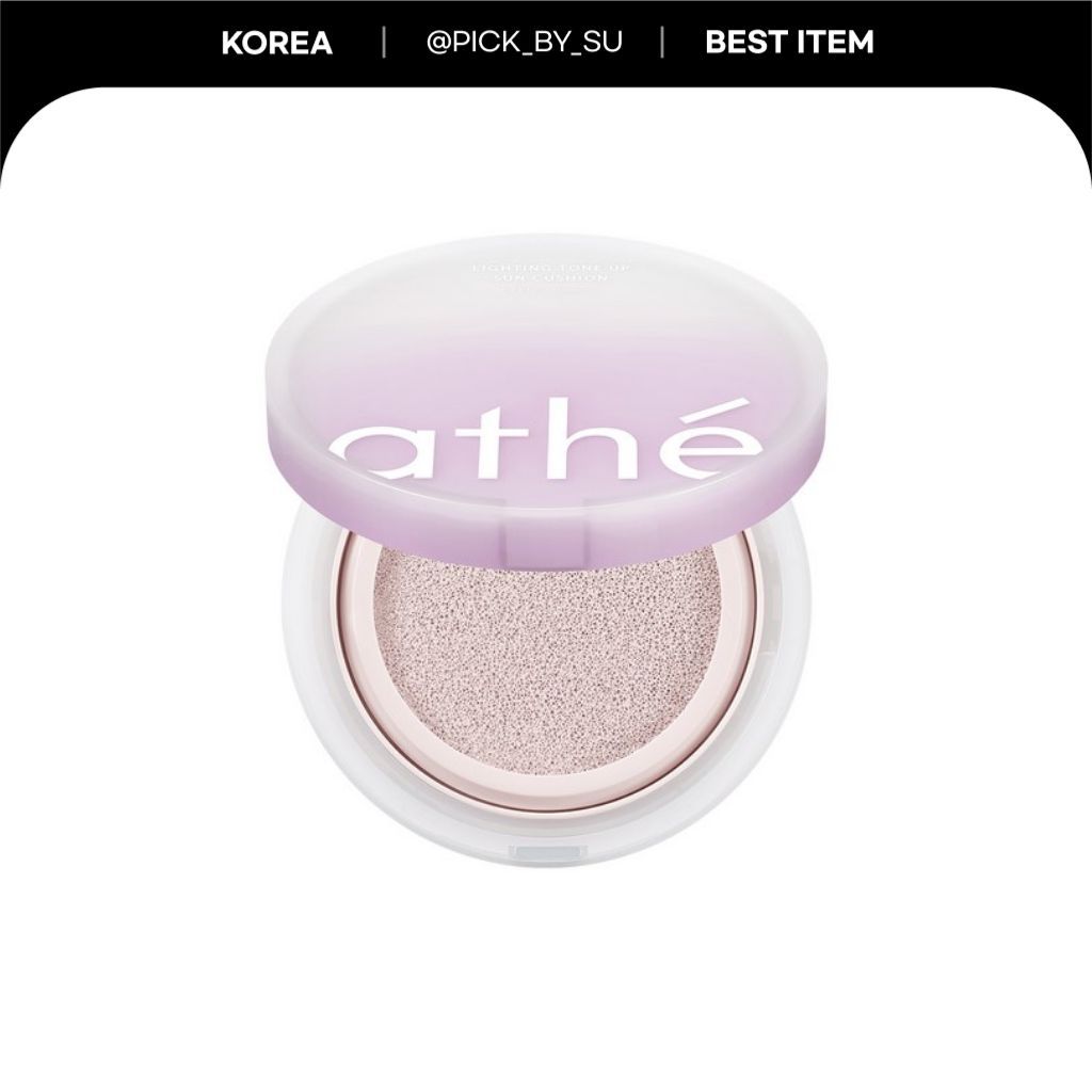 [athé] Vegan Relief Tone Up Sun Cushion Misty Purple Brightening Sunscreen Cushion Hydrating Vegan K