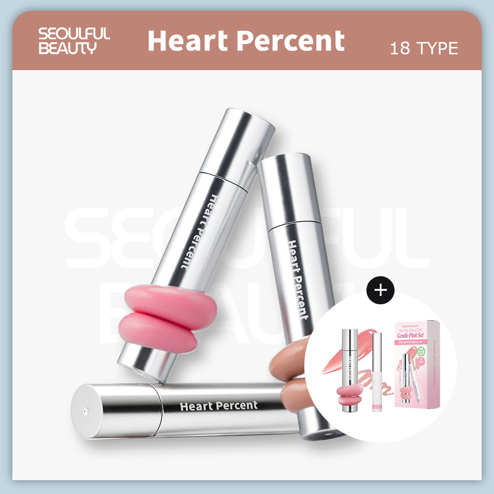 [Heart Percent] Dote On Mood One Way Glowy Tint - 18 màu + Bút chì môi Mini