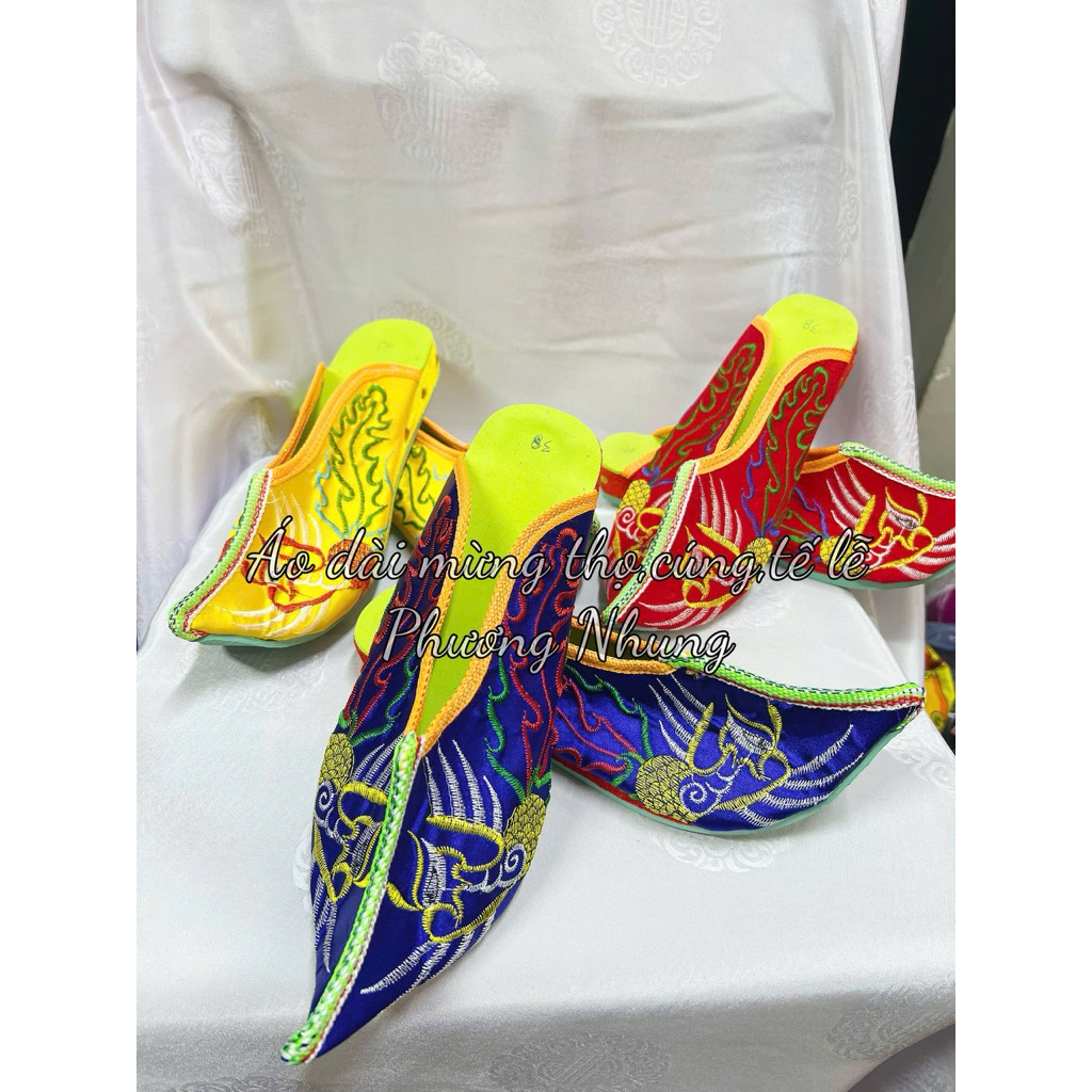 🔥{Hoả tốc}Hài nữ,hia nam tế lễ,dâng hương,kết hợp trang phục cổ-có size đại