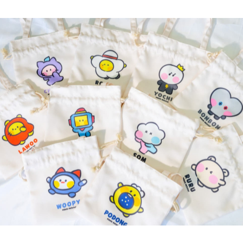 TRUZ TREASURE Dây Túi sinh thái / Túi dây rút / Hàng hóa nhân vật Túi hàng ngày / Hàng hóa quạt K-PO