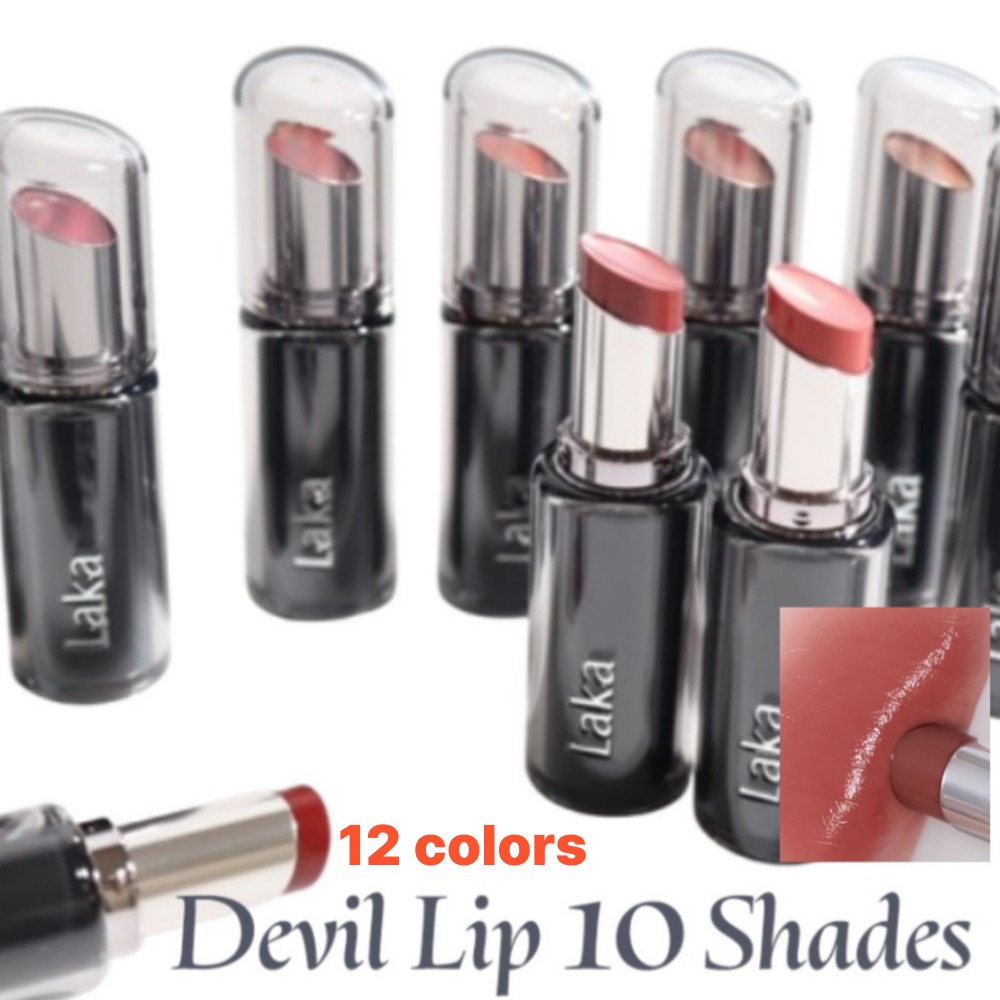 [Laka] Son môi bóng mờ lâu trôi Devil Lip 12 màu