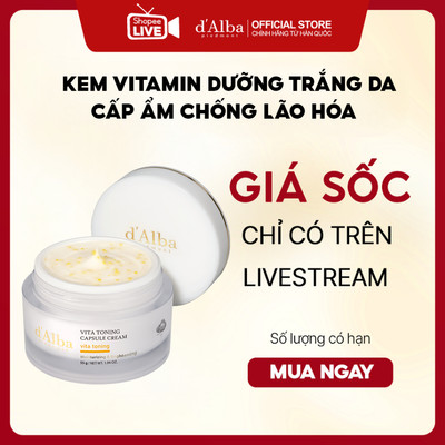 [Live] d'Alba Kem Vitamin dưỡng sáng da chống lão hóa _ Vita capsule cream 55g