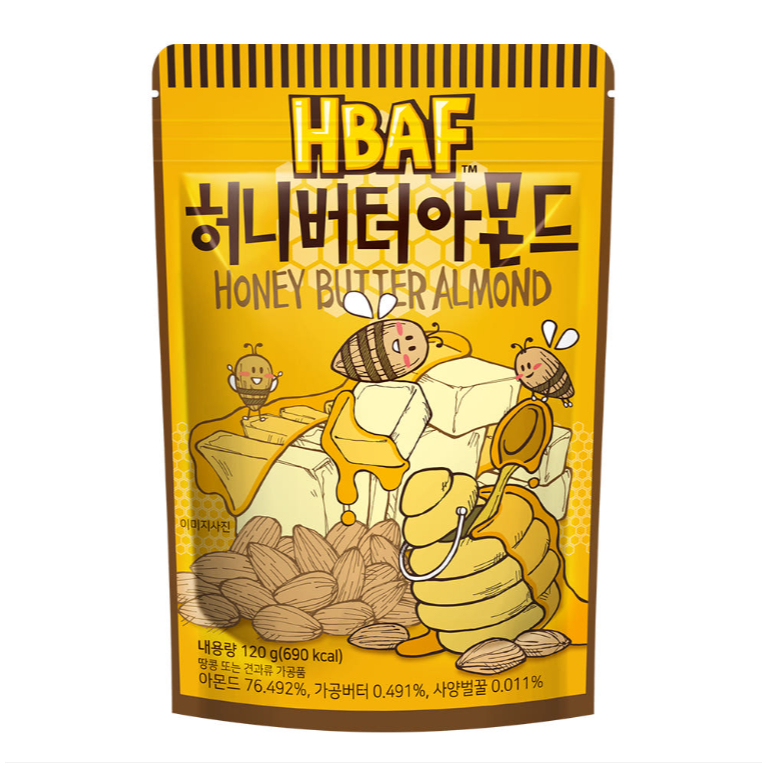 [HBAF] Snack Hạnh Nhân Hương Vị Hàn Quốc - Bơ Mật Ong