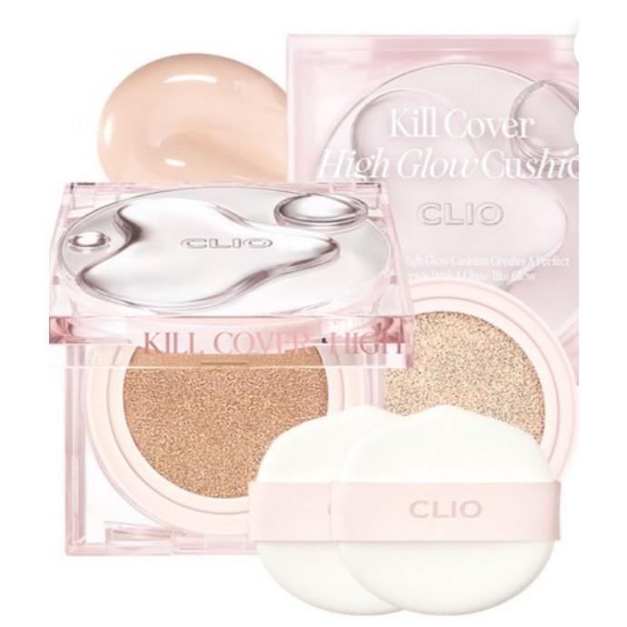 CLIO CLIP Kill Cover Mesh Glow Essential Cushion Set 21C Đồ lót Hàn Quốc Glow Cushion Foundation + R
