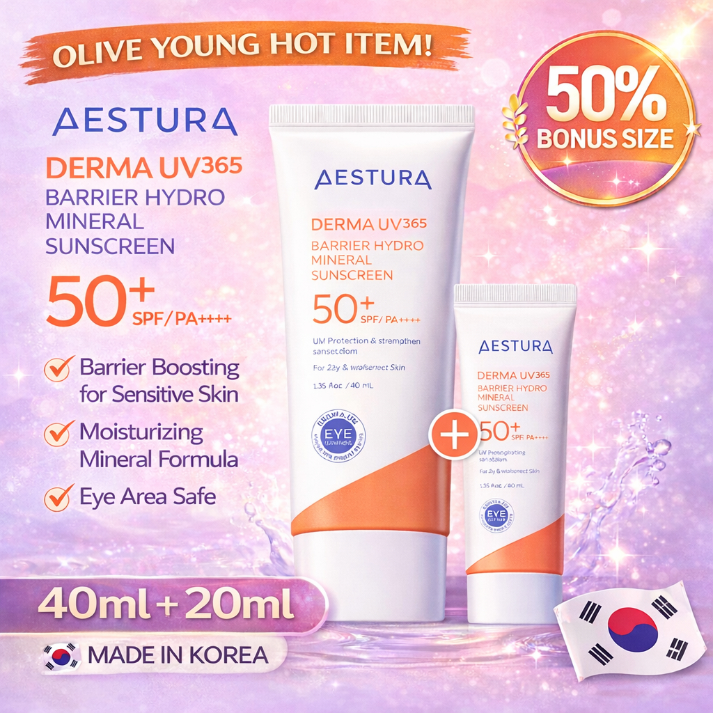 Bộ kem chống nắng khoáng AESTURA Derma UV365 | Kem chống nắng chống ẩm Barrier | Kem Chống Nắng Hàn 