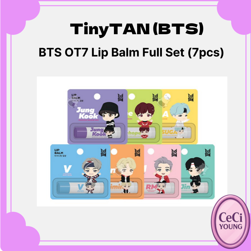 [Phiên bản nhân vật BTS] Son dưỡng môi BTS TinyTAN BTS OT7 | 7 Loại | Thơm & Không Mùi | Monami Hàn 