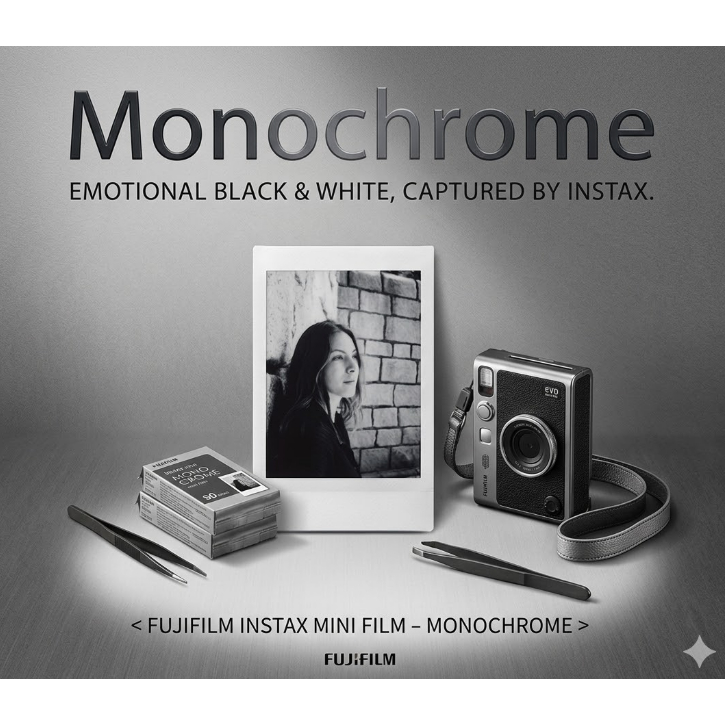 [Fujifilm] Phim mini Instax Monochrome - Phim tức thì đen trắng cho Instax Mini 12 11 9 40 Evo LiPla