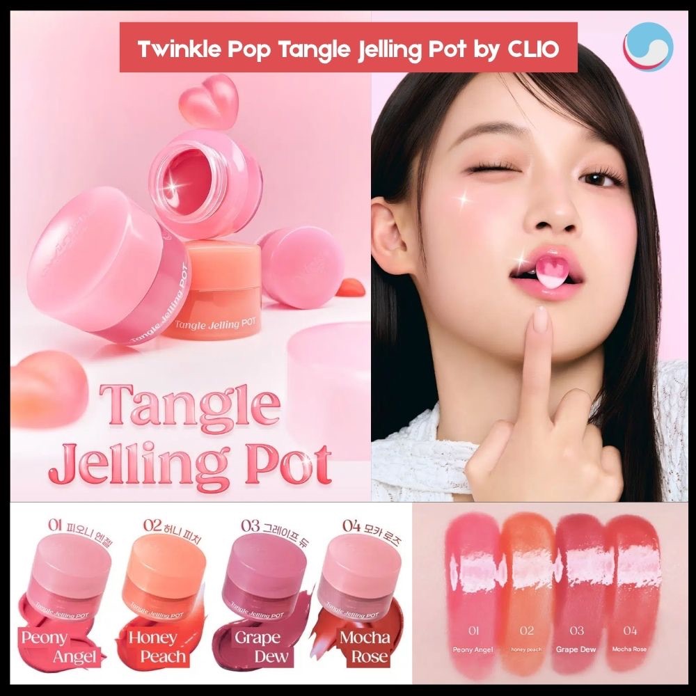 CLIO CLIP Twinkle Pop Tangle Jelling Pot Lip & Cheek Jelly Tint Trang điểm Hàn Quốc Bóng Hydrating B
