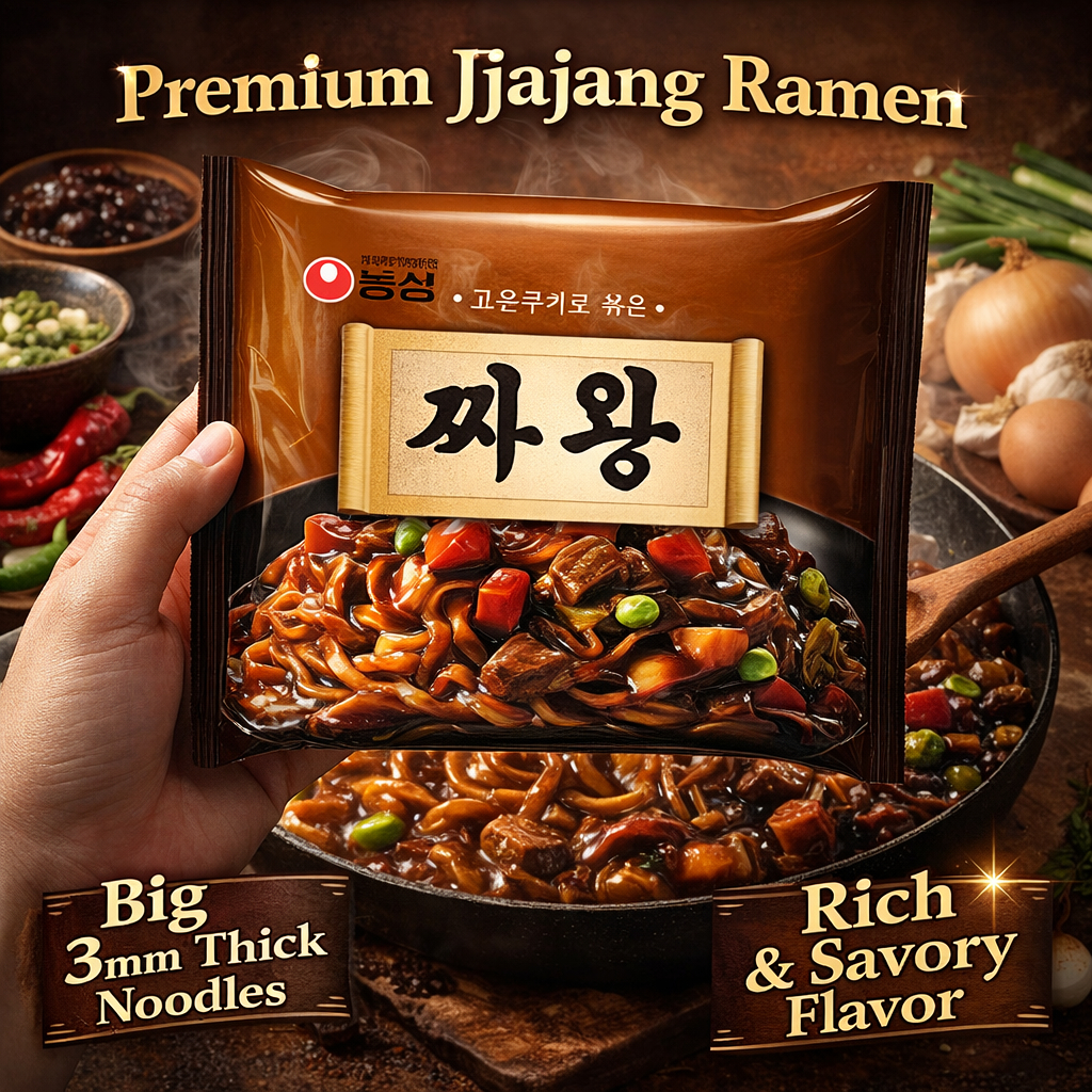 Nongshim Jjawang Premium Jjajang Ramen Mì Đậu Đen Hàn Quốc