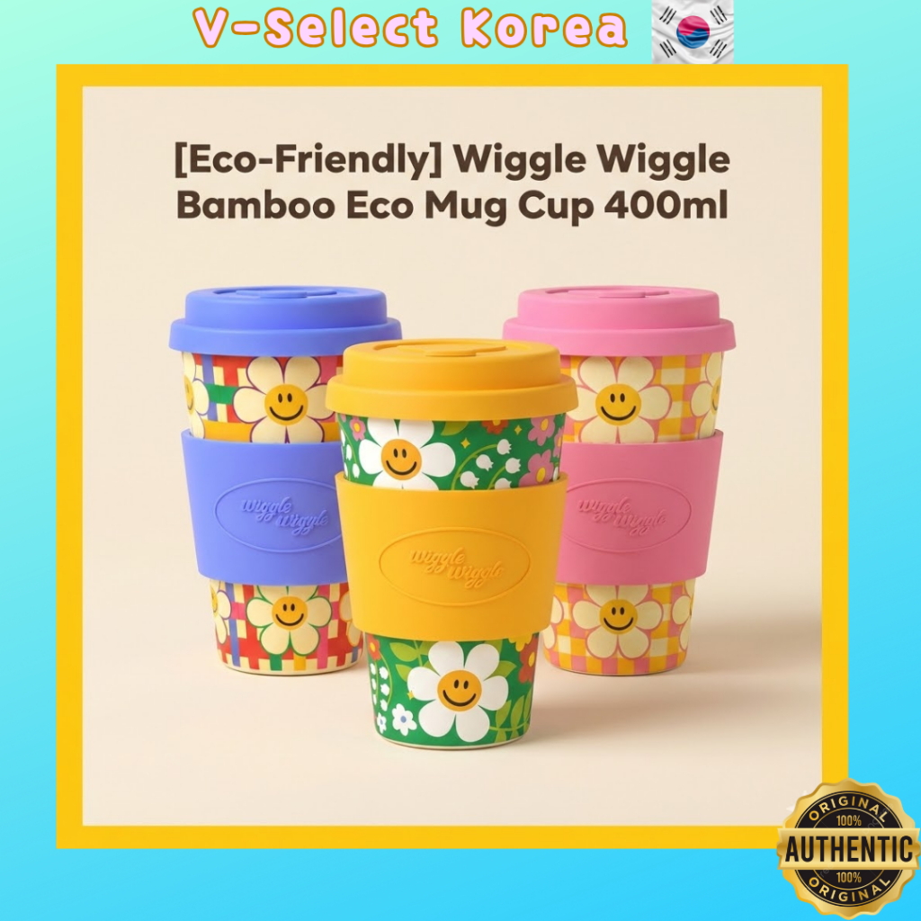 [Thân thiện với môi trường] Cốc thủy tinh Wiggle Bamboo Eco Mug 400ml