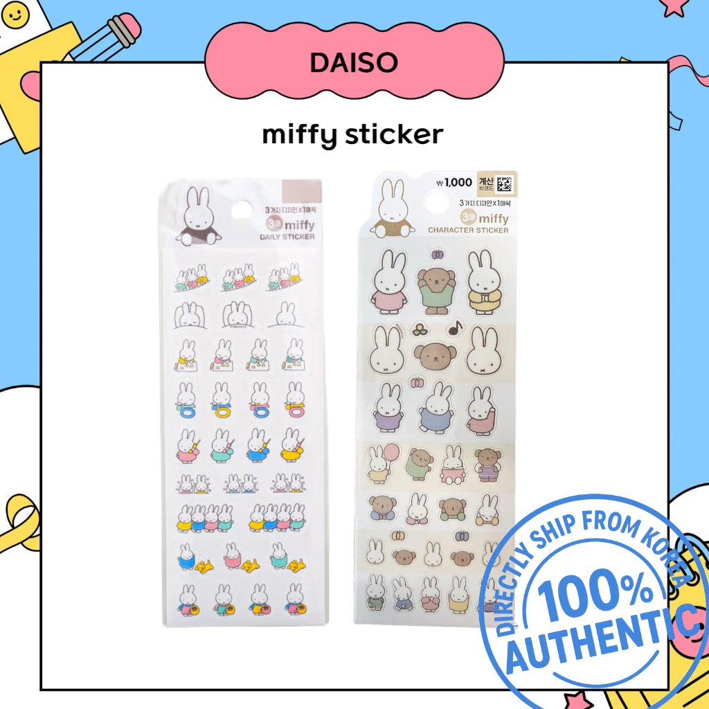 Hàn Quốc daiso korea miffy Sticker thỏ Miffy