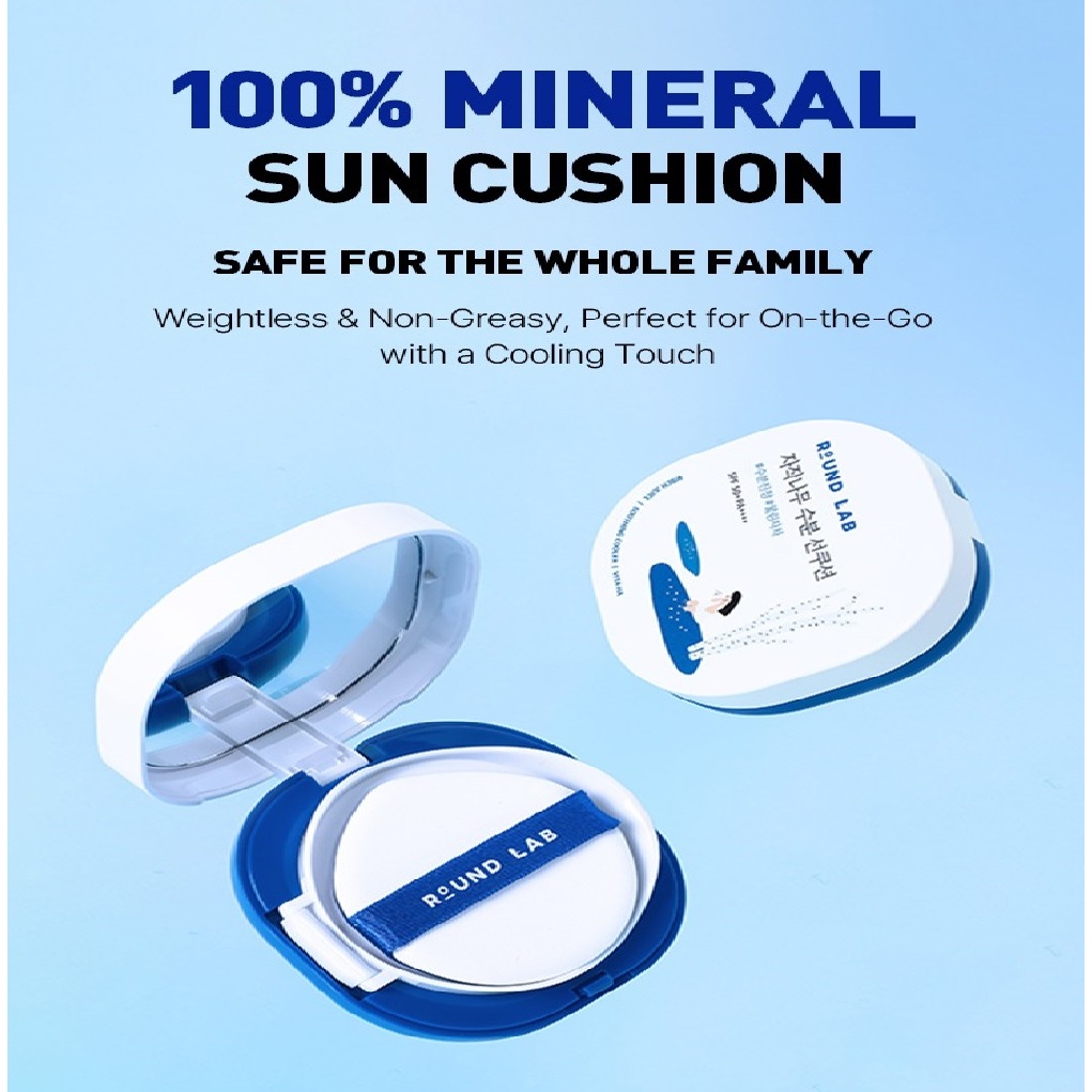 Round Lab Birch Juice Sun Cushion đệm chống nắng dưỡng ẩm nâng tông Hàn Quốc