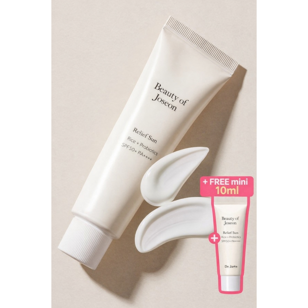 Beauty of Joseon Relief Sun Rice + Probiotics SPF50 + PA + + + + 50ml + 10ml | Kem chống nắng Hàn Qu